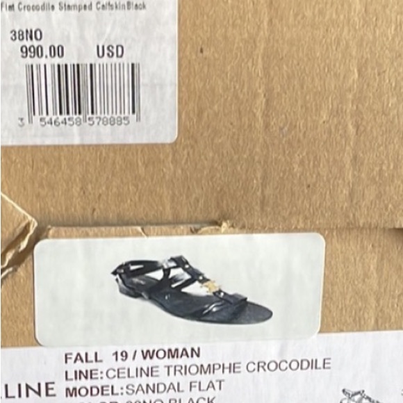 Celine Triomphe crocodile Sandals - Picture 8 of 8